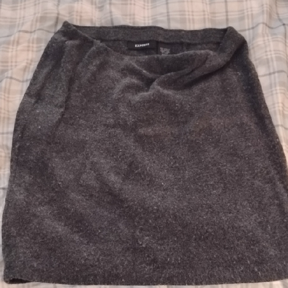 Express Gray Wrap Pencil Skirt Xs Vintage